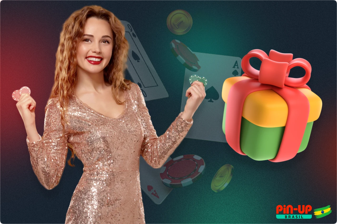 Bônus de boas-vindas para os novos usuários do Pin Up Casino do Brasil